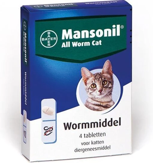 Mansonil All Worm Cat Ontworming - Kat - 4 Tabletten -Huisdier Verkoop 1127x1200 3