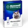 Mansonil All Worm Large Cat Ontworming - Grote Kat - 2 Tabletten -Huisdier Verkoop 1200x1032 4