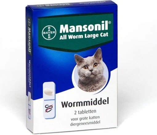 Mansonil All Worm Large Cat Ontworming - Grote Kat - 2 Tabletten -Huisdier Verkoop 1200x1032 4