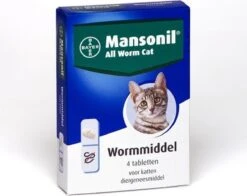 Mansonil All Worm Cat Ontworming - Kat - 4 Tabletten -Huisdier Verkoop 1200x950 6