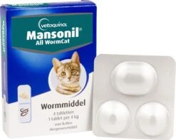 Mansonil All Worm Cat Ontworming - Kat - 4 Tabletten -Huisdier Verkoop 1200x958 7