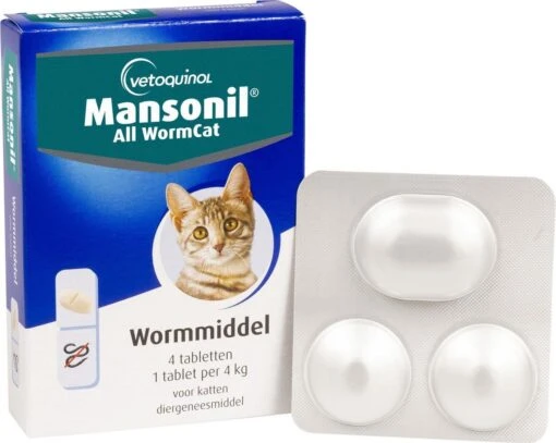 Mansonil All Worm Cat Ontworming - Kat - 4 Tabletten -Huisdier Verkoop 1200x958 7