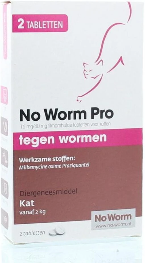 Exil No Worm Pro - Kat - 2 Tabletten -Huisdier Verkoop 662x1200 2