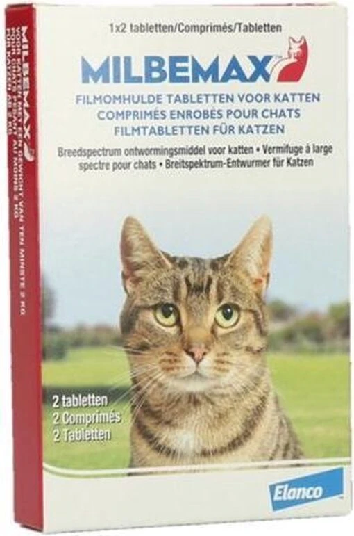 Milbemax Kat Ontwormingsmiddel 2 Tabletten -Huisdier Verkoop 794x1200 1