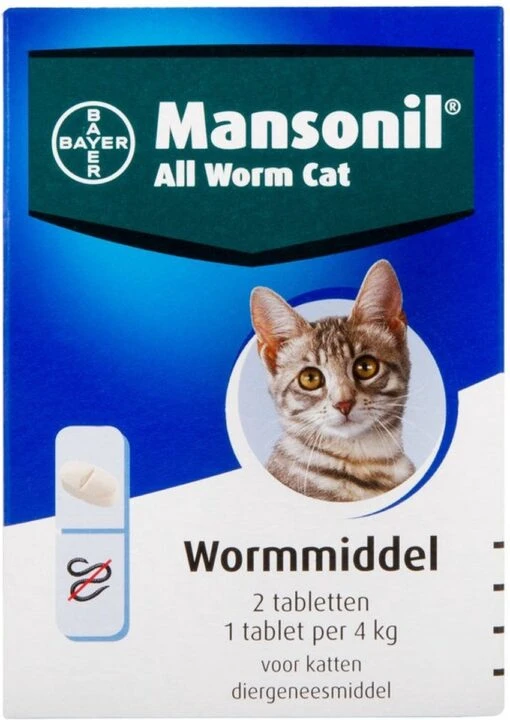 Mansonil All Worm Cat Ontworming - Kat - 4 Tabletten -Huisdier Verkoop 850x1200 7