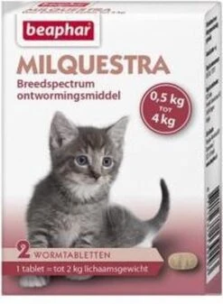 Beaphar Milquestra Kleine Kat/kitten - 0,5 Tot 4 Kg - 2 Tabletten -Huisdier Verkoop 880x1200 1