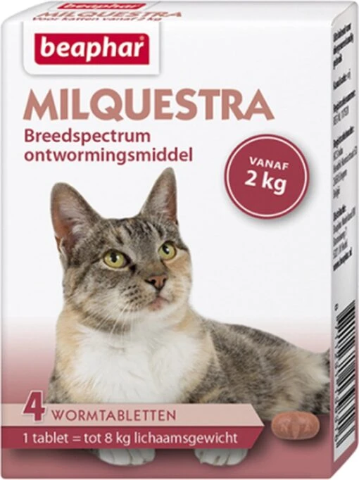 Beaphar Milquestra Ontworming Tabletten Kat 2 - 12 Kg 4 Tabletten -Huisdier Verkoop 898x1200 7