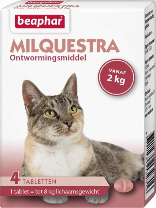 Beaphar Milquestra Ontworming Tabletten Kat 2 - 12 Kg 4 Tabletten -Huisdier Verkoop 900x1200 36