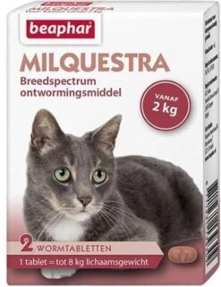 Beaphar Milquestra Ontworming Tabletten Kat 2 - 12 Kg 4 Tabletten -Huisdier Verkoop 924x1200 4